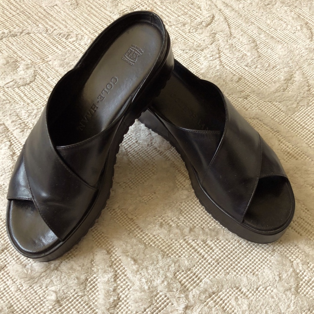 Black Cole Haan sandals. 6 1/2 AA (narrow).